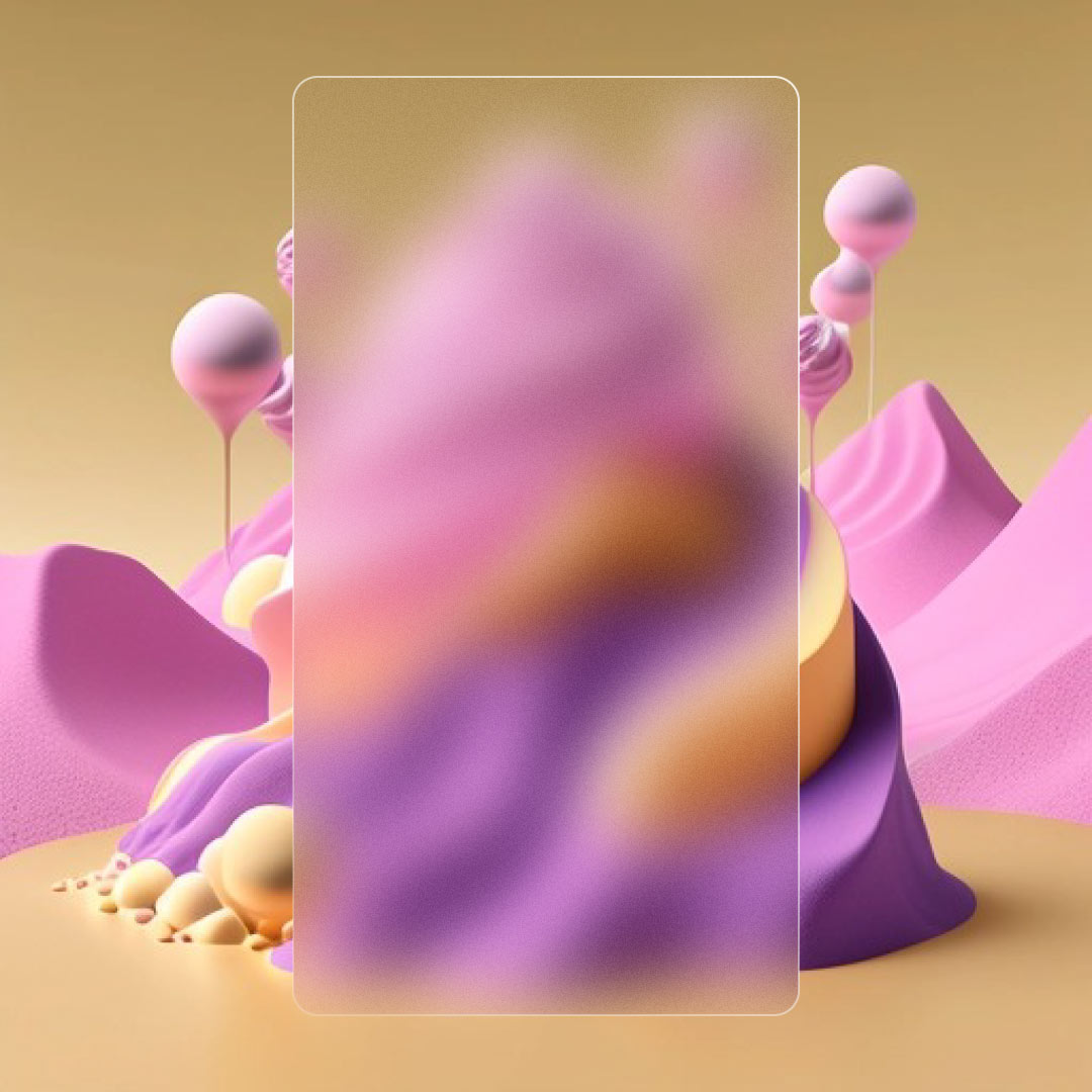 Dune de chamallows - Effet Glassmorphisme - QL Studio